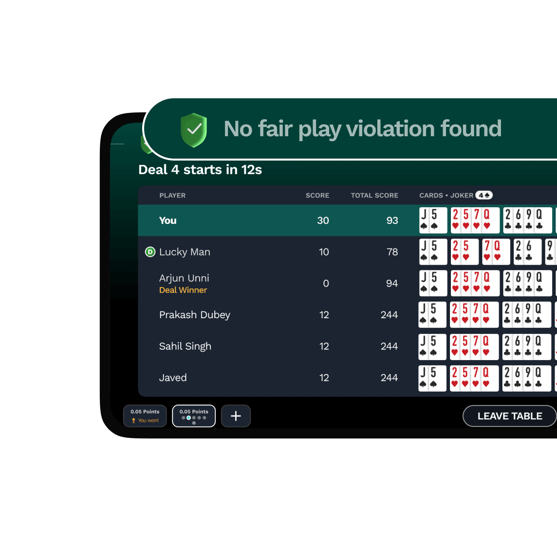 Fairplay checks on every game